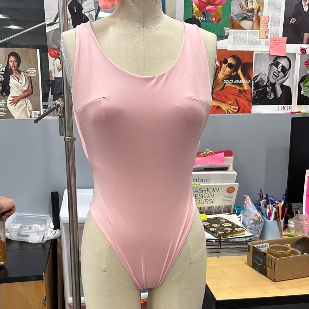 Pink Sleeveless Bodysuit